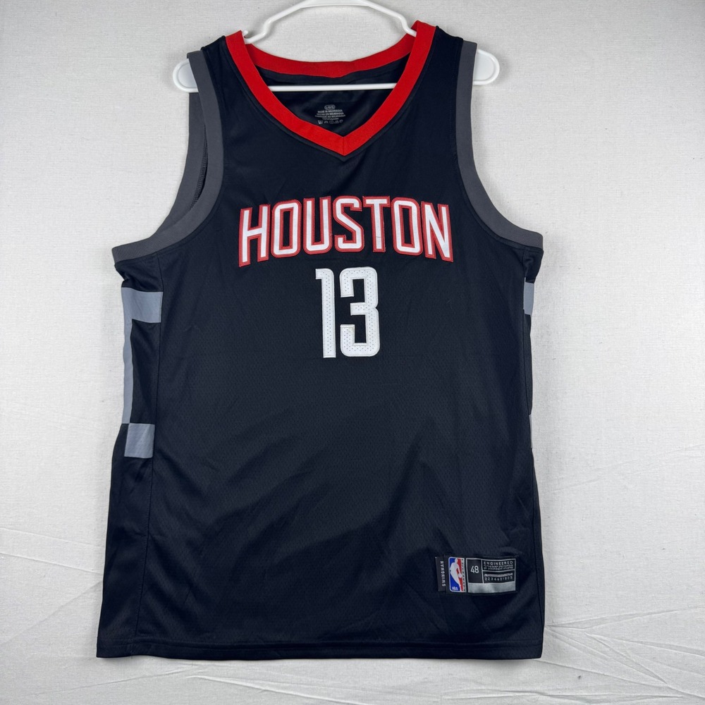NBA Houston Rockets James Harden 13 Swingman Jersey Black Red Size 48 Large NEW